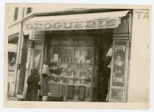 PHOTO vintage tirage d'époque, DROGUERIE devanture savon la pomme magasin - Imagen 1 de 2