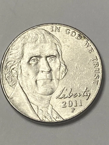 ERROR JEFFERSON NICKEL 2011 P Cover