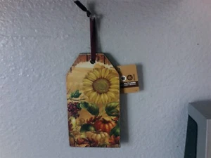 plaque wall decor fall autumn sunflower pumpkins wall wood sign NEW - Picture 1 of 2