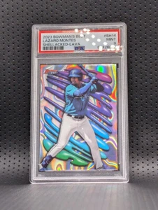 2023 Bowman's Best Lazaro Montes RC Shellacked LAVA SSP 1/50 PSA 9 MINT FirstOne - Picture 1 of 6