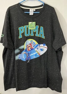 NWT PUMA Rick & Morty Mens Adult Sz XXL Black Short Sleeve T Shirt Collab Tee - Picture 1 of 15