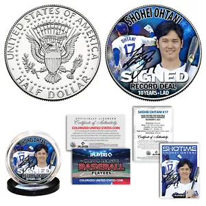 SHOHEI OHTANI 1st Ever LA DODGERS Licensed Genuine 2023 JFK Coin & Bonus Card - Picture 1 of 1