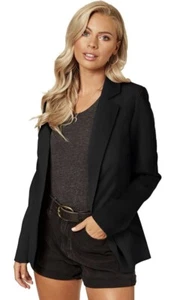 UNIQUE 21 Womens One Button Boyfriend Blazer for Work Casual - Ladies Jackets - Picture 1 of 8