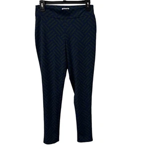 Mud Pie Ankle Pants Sz Small (4-6) Blue & Green Pull On Mid Rise Leggings - Picture 1 of 7