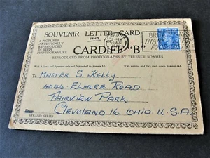Cardiff, Wales, Great Britain - 1949 Postmarked Postcard (6) Views Folder. - Picture 1 of 5