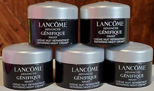 5 Lancome Genifique Night Cream travel size .16oz / 5ml each Fresh - Picture 1 of 1