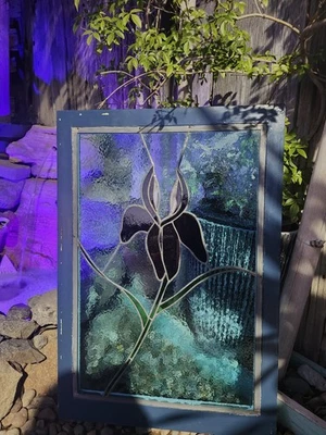 Vintage Stain Leaded Glass Window - Image 1 of 4