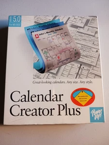 Calendar Creator Plus 5.0 Version for Windows Power Up Software 20027-B New VTG - Picture 1 of 10