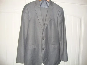 Men's Kenneth Cole Reaction Suit 40 Long Gray 2 Piece Blazer Jacket Pants 33-32 - Picture 1 of 9