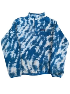 Patagonia Snap-T Fleece Womens Size Medium Blue Tie-Dye Snap Button Outerwear - Bild 1 von 9