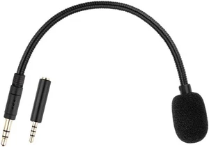 Smays Detachable 3.5mm Microphone - Aux Mic for Headphone Jack, Plug-in Black - Picture 1 of 7