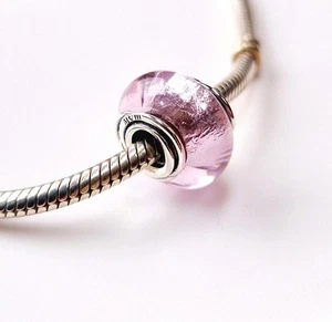 🩷Plata de Ley S925 MOM Rosa Murano Dije Pulsera Colgante 🩷 - Imagen 1 de 6
