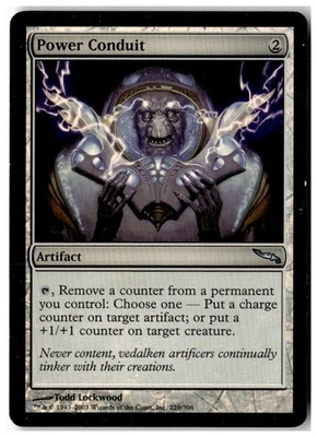 MTG Foil Power Conduit - Mirrodin Moderately Played English - Image 1 of 2