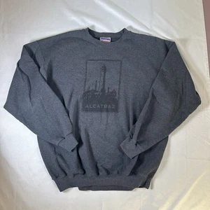 Vintage Hanes Print Pro Mens Alcatraz Crewneck Sweatshirt Size Large Gray - Picture 1 of 10