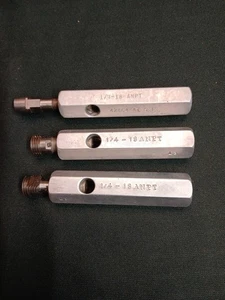 1/4 18 ANPT L1 & L3 3 STEP (L1) PIPE THREAD PLUG GAGE .25 .250 A.N.P.T. NPT (BJ) - Picture 1 of 6