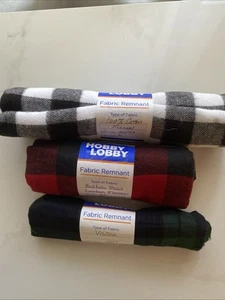 Hobby Lobby Cotton Flannel (2) Visqos (1) Fabric Remnants - Picture 1 of 13