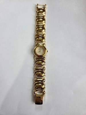 Vintage 1980s Anne Klein Gold Tone Watch w/ Velveteen Case – NOS – Needs Battery - Image 1 of 4