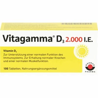 WÖRWAG PHARMA GMBH & CO. KG VITAGAMMA D3 2.000 I.E. Vitamin D3 NEM Tabletten 100 St PZN10751109