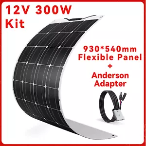 12V 300W Flexible Solar Panel Mono Caravan Boat Camping Portable Power RV Home - Picture 1 of 11