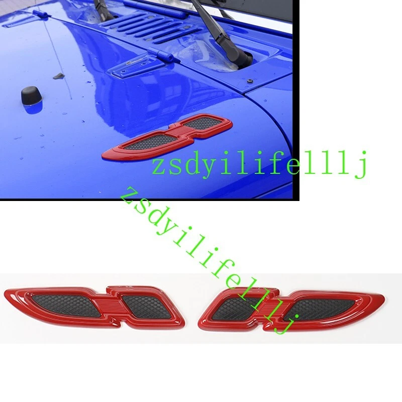 2 piezas para Jeep Wrangler Compass Patriot Cherokee cubierta delantera ABS negro rojo marcos Foto 1 de 1