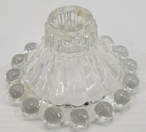 Vintage Anchor Hocking Bubble Edge Boopie Beaded Glass Candle Holder - Picture 1 of 6