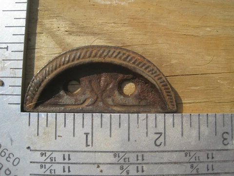ANTIQUE VINTAGE CAST IRON eastlake VICTORIAN WINDOW SASH LOCK LATCH KEEPER b Cover
