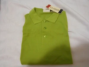CLIQUE-SIZE LARGE LIME GREEN POLO SHIRT FOR MEN - Picture 1 of 2