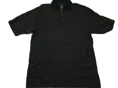 PEBBLE BEACH Hombre Camisa M 3 Botones Negro Pin Punto Polo Golf NUEVO Foto 1 de 4