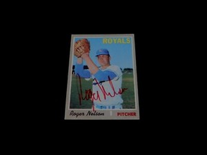 Roger Nelson 1970 Topps High #633 Autographed  KC Royals Card Vintage Auto Tough
