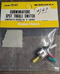 Subminiature SPST Toggle Switch #275-612 125VAC Genuine Archer! WOW! NOS!! - Picture 1 of 3