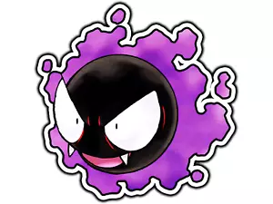 Gastly wasserdichte Vinyl Aufkleber Sticker gestanzt - Bild 1 von 1