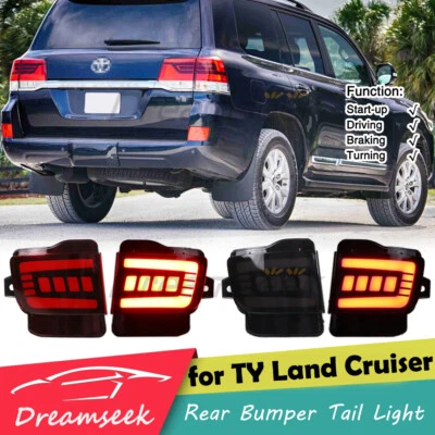 LED Rear Bumper Tail Light for Toyota Land Cruiser 16-20 Brake Turn Signal Smoke - Image 1 of 4