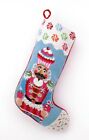 Peking Handicraft Candy Nutcracker Needlepoint Christmas Stocking