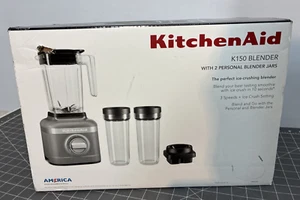 KitchenAid K150 3-Speed Blender + 2 Personal Jars | Matte Charcoal Gray - Picture 1 of 6