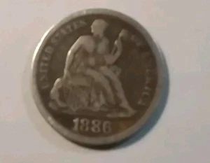 1886 Dime - Seated Liberty Silver Dime FREE SHIPPING - Picture 1 of 6