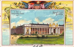 St Louis MO Exposition Education Building Postcard - Picture 1 of 2