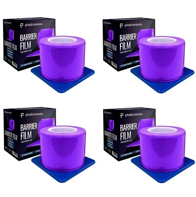 4 Purple Barrier Film Plastic Surface Dental Tattoo Adhesive 1200 4" x 6" Sheets Foto 1 de 4