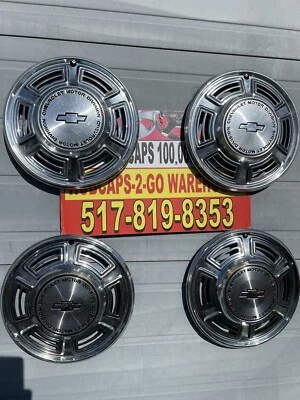 1970Chevrolet Elcamino Chevelle Malibu 14” hubcaps set 4 Convertible Rare Oem - Image 1 of 4