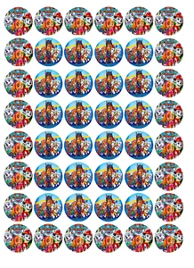 24 Muffin & Cupcake Aufleger  Oblate - Fondant  Paw Patrol C3 - Bild 1 von 1