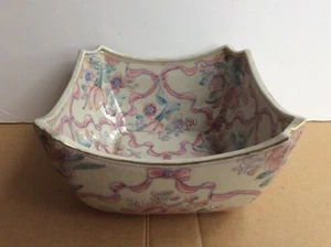Vtg Toyo Flowers Painted Bowl 9 1/2” Made In Macau, China For Decorative Only - Picture 1 of 11