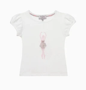 Trotters Ballerina Jersey Top - White - 6 / 7 Years - Brand New With Tags - Picture 1 of 1