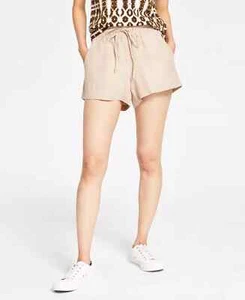 INC International Concepts Linen Drawstring Shorts Toasted Twine - Picture 1 of 1