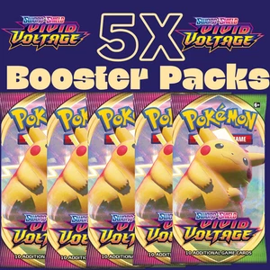 5x VIVID VOLTAGE Booster Packs Pokemon Schwert & Schild - Bild 1 von 2