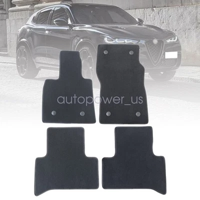 For 2017 2018 2019 2020 2021 2022 Alfa Romeo Stelvio Floor Mats Carpet Velour 4X - Image 1 of 4