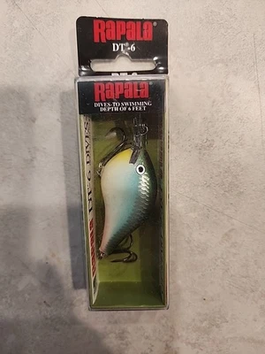 Rapala DT-6 DT06 BBH se sumerge a 6' bajo crankbait 2" 3/8 oz arenque trasero azul Foto 1 de 3