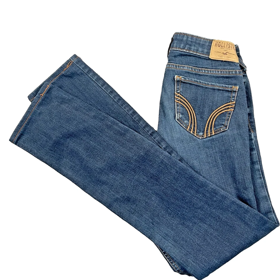 Джинсы Hollister размер W23 L29 Junior девочки узкие заниженной синий джинсовой ткани эластичной - Изображение 1 из 4