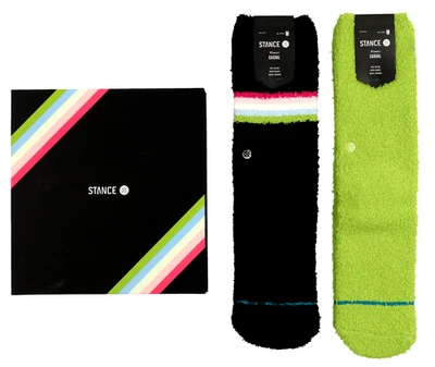 Juego de caja de calcetines STANCE Mushy Crew para mujer talla M mediano (8-10,5) negro verde difuso Foto 1 de 4