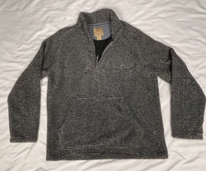 Telluride Clothing Co Men’s Medium Sherpa-Lined Quarter Zip Pullover - Gray - Picture 1 of 10