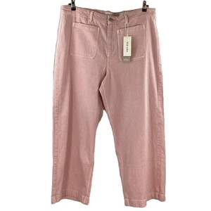 Per Una Blush Pink Straight Leg Short Fit Jeans UK 20 NWT - Picture 1 of 9