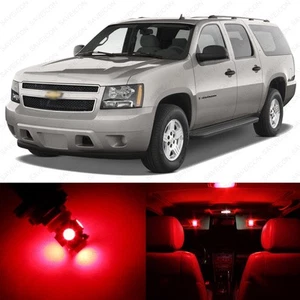 Paquete de 12 luces interiores LED rojas para Chevy Suburban 2007-2014 + herramienta de palanca - Imagen 1 de 8